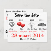 Save the date aankondigingskaart (Voorkant / Achterkant)