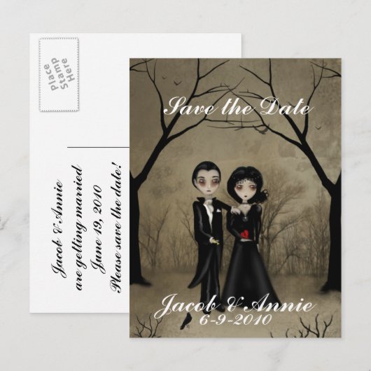 Save the date aankondigingskaart (Voorkant / Achterkant)