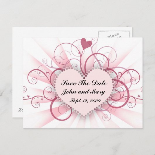 Save the date aankondigingskaart (Voorkant / Achterkant)