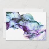 Save the date | Abstracte Inkt Blauwgroen Indigo S Kaart (Achterkant)