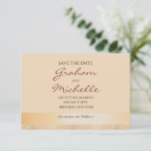 Save the date | Achtergrond Daisies Peaches_Cream (Staand voorkant)