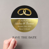 Save The Date Acryl Trouw Uitnodiging (Insitu (Draagbaar))
