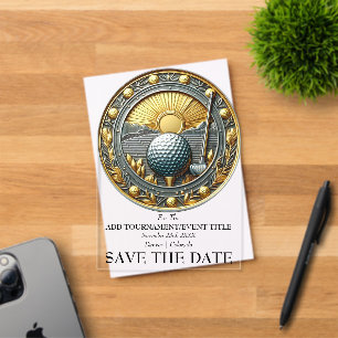 Save The Date Acrylate Golf Uitnodiging