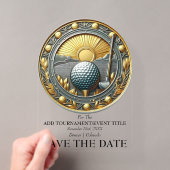 Save The Date Acrylate Golf Uitnodiging (Insitu (Draagbaar))