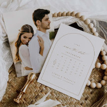 Save The Date Agenda Minimale Boog Foto Kaart