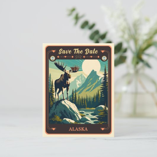 Save the date | Alaska Invitation Briefkaart (Staand voorkant)