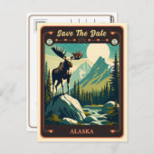 Save the date | Alaska Invitation Briefkaart (Voorkant / Achterkant)