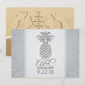 Save the Date Ananas (Voorkant / Achterkant)