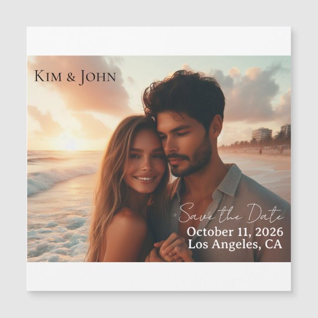 Save the Date Announcement Magnet (Voorkant)