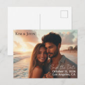 Save the Date Announcement Postcard Aankondigingskaart (Voorkant / Achterkant)