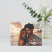 Save the Date Announcement Postcard Aankondigingskaart (Staand voorkant)