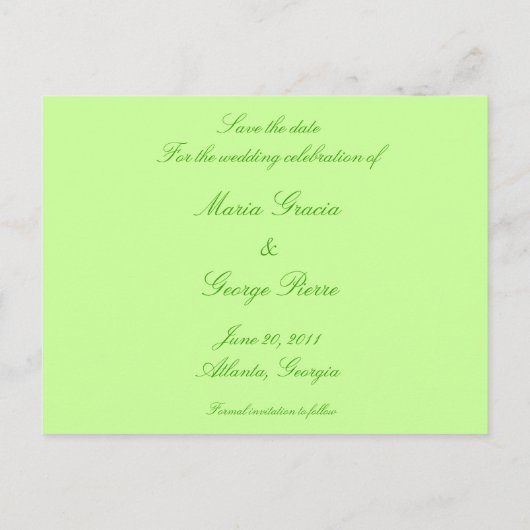 Save the Date ansichtkaart Aankondigingskaart (Achterkant)