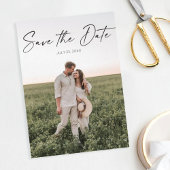 Save The Date-ansichtkaart - Minimaal script Briefkaart