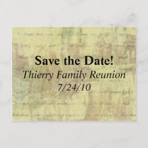 Save the Date Antiek Shabby Family Reünie Aankondigingskaart