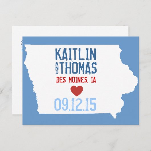 Save the Date -  - Antwerpen Aankondigingskaart (Voorkant / Achterkant)