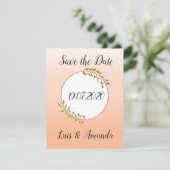 Save the Date Apricot Gold Ranke (Staand voorkant)