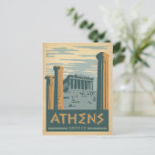 Save the date | Athene, Griekenland Aankondigingskaart (Staand voorkant)