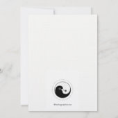 SAVE THE DATE b/w YinYang doves trouwkaart (Achterkant)