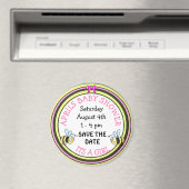 Save the Date Baby shower Bee Themamagnet Magneet (Insitu (Vaatwasser))