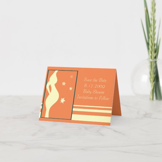 Save the Date Baby shower Kaart - Gepersonaliseerd (Voorkant)