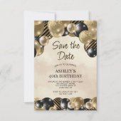 Save the Date-ballon 40e verjaardag Kaart (Voorkant)