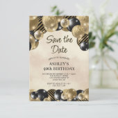 Save the Date-ballon 40e verjaardag Kaart (Staand voorkant)