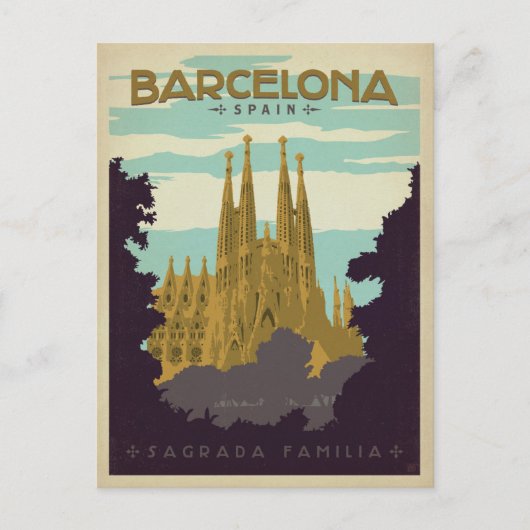 Save the date | Barcelona, Spanje Sagrada Familia Aankondigingskaart (Voorkant)