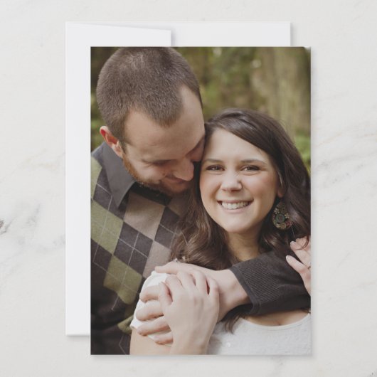 Save the date. Barn Wood Autumn Flowers Fotokaart Save The Date (Achterkant)