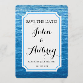 Save the Date Beach Cruise Ship Wedding