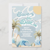 Save The Date Beach Party Summer Birthday  Kaart (Voorkant)