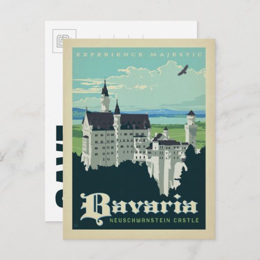 Save the date | Beieren, Kasteel Neuschwanstein Aankondigingskaart (Voorkant / Achterkant)