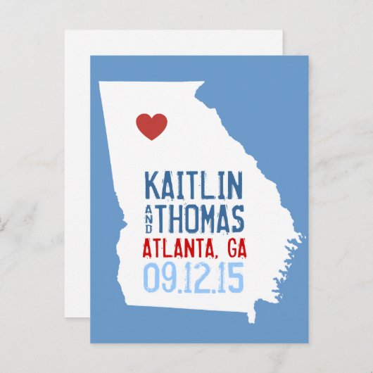 Save the Date - - België Aankondigingskaart (Voorkant / Achterkant)