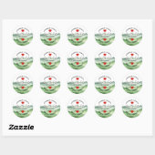 Save the Date Bergen Hart Bruiloft Ronde Sticker (Vel)