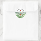 Save the Date Bergen Hart Bruiloft Ronde Sticker (Tas)