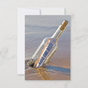 "Save The Date"-bericht in een fles Save The Date