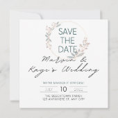 Save the date || BESTE DEAL | AFBEELDINGSINVITATIE Kaart (Achterkant)