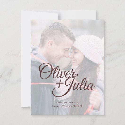 Save The Date *Bevroren Glas* Kaart (Voorkant)