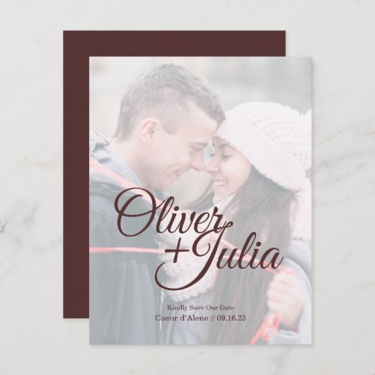 Save The Date *Bevroren Glas* Kaart (Voorkant / Achterkant)