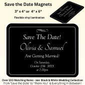 Save The Date - Black & White with Infinity Scroll Magneet