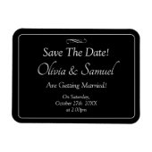 Save The Date - Black & White with Infinity Scroll Magneet (Horizontaal)