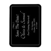 Save The Date - Black & White with Infinity Scroll Magneet (Verticaal)