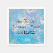 Save the date | Blauw Servet (Voorkant)