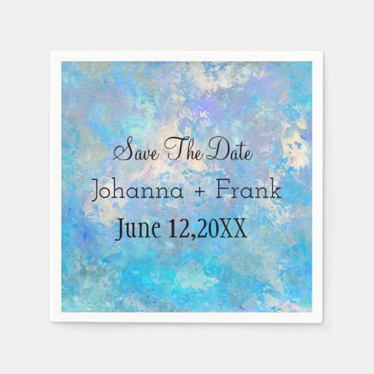 Save the date | Blauw Servet (Voorkant)