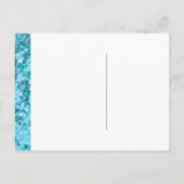 Save the date | Blauwgroen pailletten Aankondigingskaart (Achterkant)