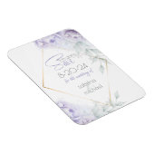 Save the date | BLEKE LILA WATERVERF Magneet (Rechterzijde)