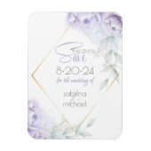 Save the date | BLEKE LILA WATERVERF Magneet (Verticaal)