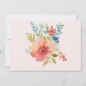 Save The Date Bloemrijke Zomerbloemen Roze Foto (Achterkant)