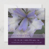 Save the Date Blue Iris 5x5 (Voorkant)