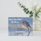 Save The Date Bluebird Nature Personalized Aankondigingskaart (Staand voorkant)