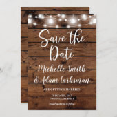 Save the Date Boerderij Rustieke Country Mason Jar Kaart (Voorkant / Achterkant)